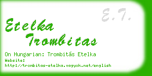 etelka trombitas business card