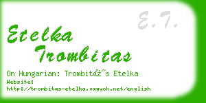 etelka trombitas business card